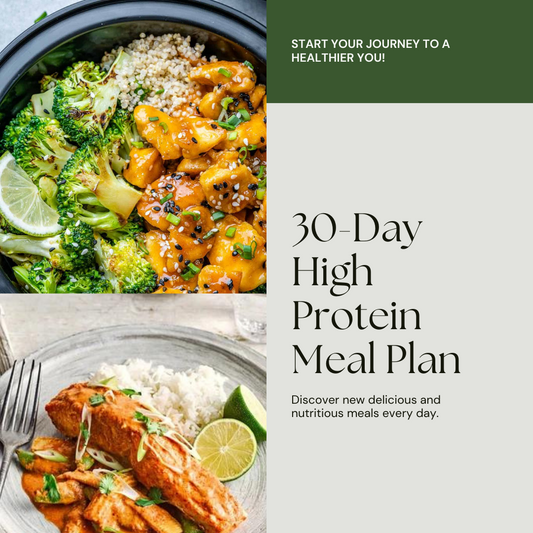 30-Day High-Protein Mind & Body Sculpt Plan w/Nutrition Guideline and Grocery Shopping List